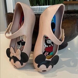 Mini Melissa Pink and Black Kids Sandals